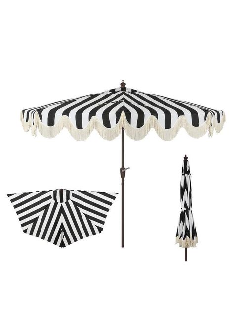 Beverly 9 Ft. Classic Scalloped Fringe Umbrella