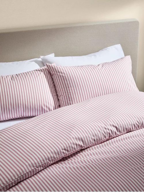 Cotton Blend Striped Bedding Set