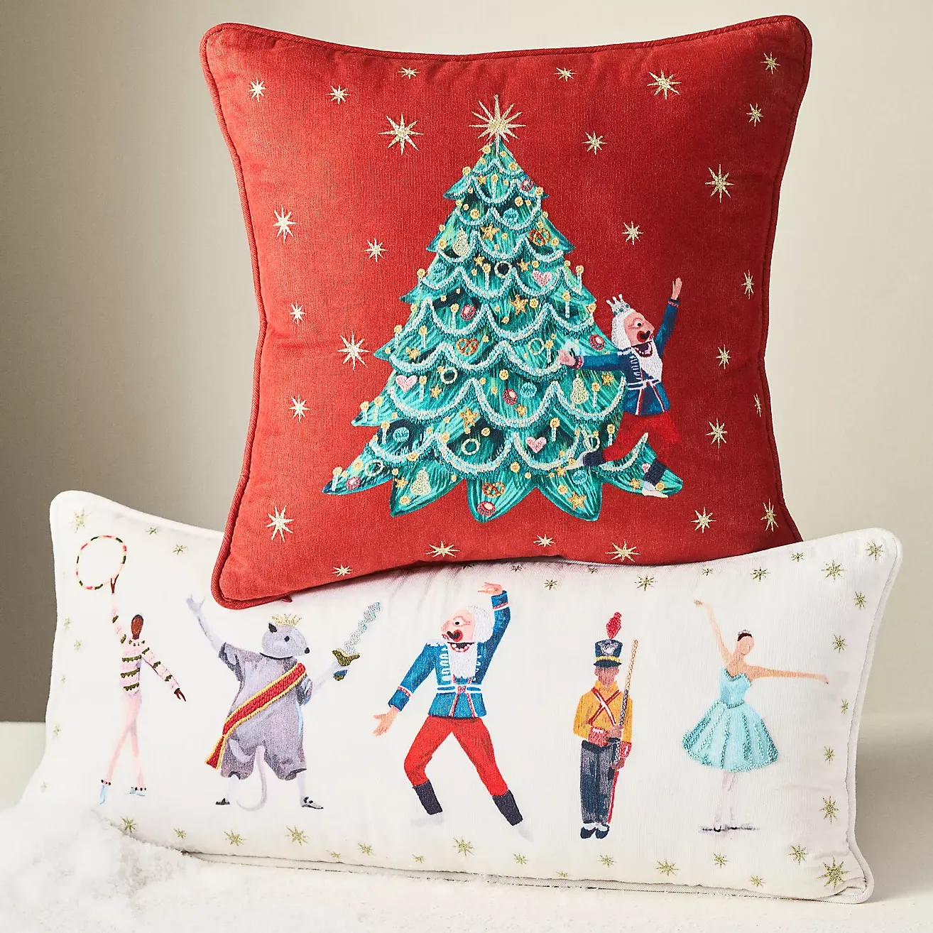 New York City Ballet Cotton Embroidered Pillow