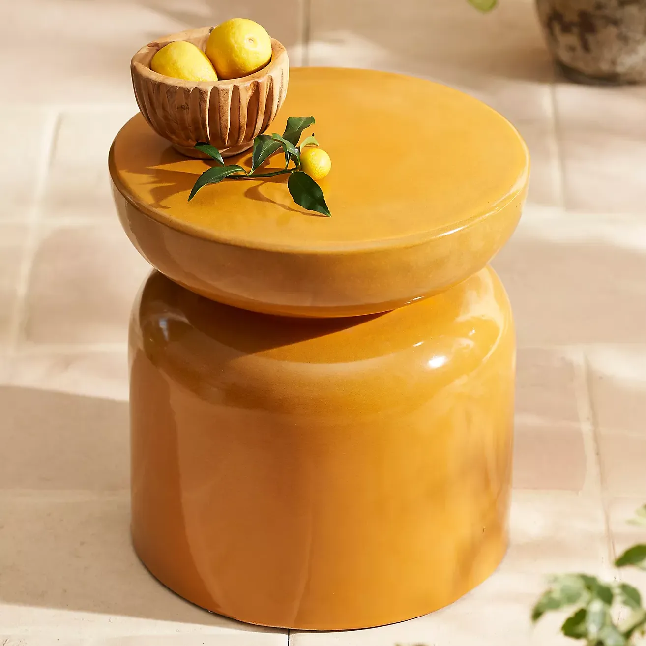 Acapulco Stoneware Side Table