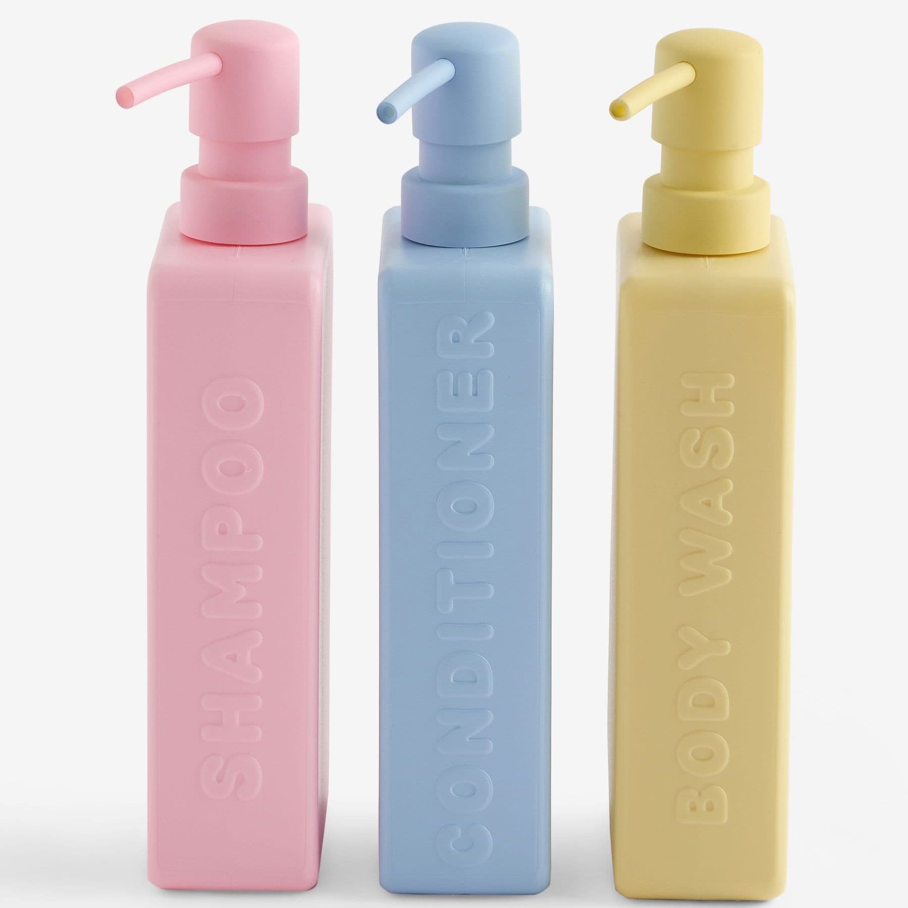 Set of 3 Multi Bright Refillable Bottles - Size One
