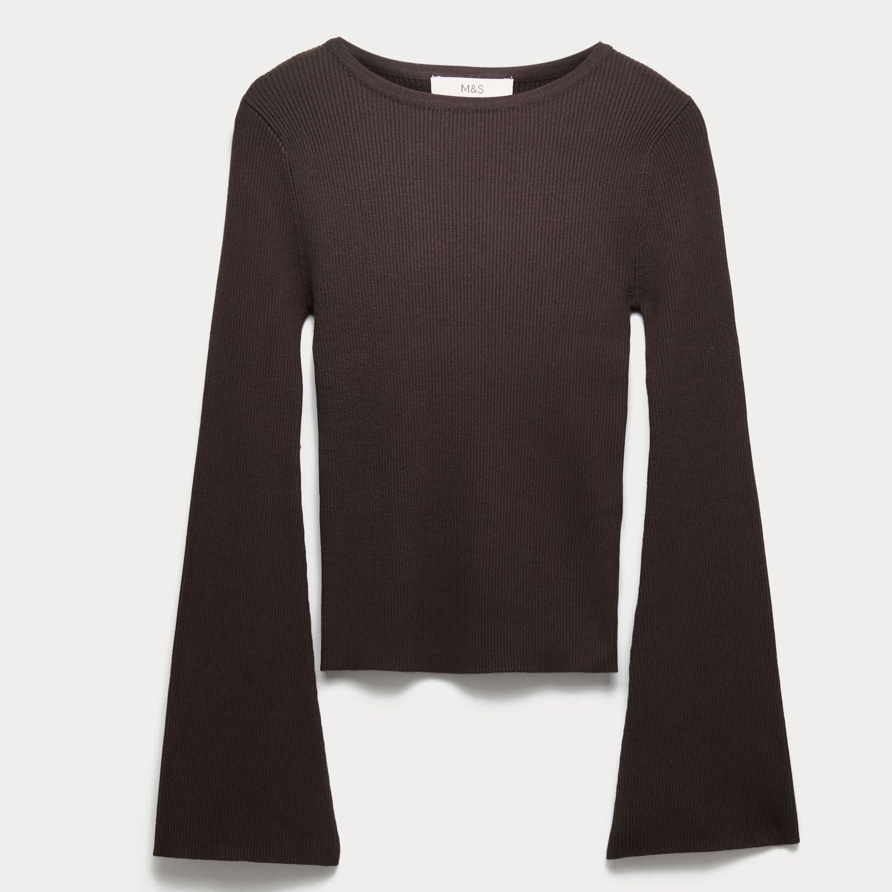 Flute Sleeve Knitted Top