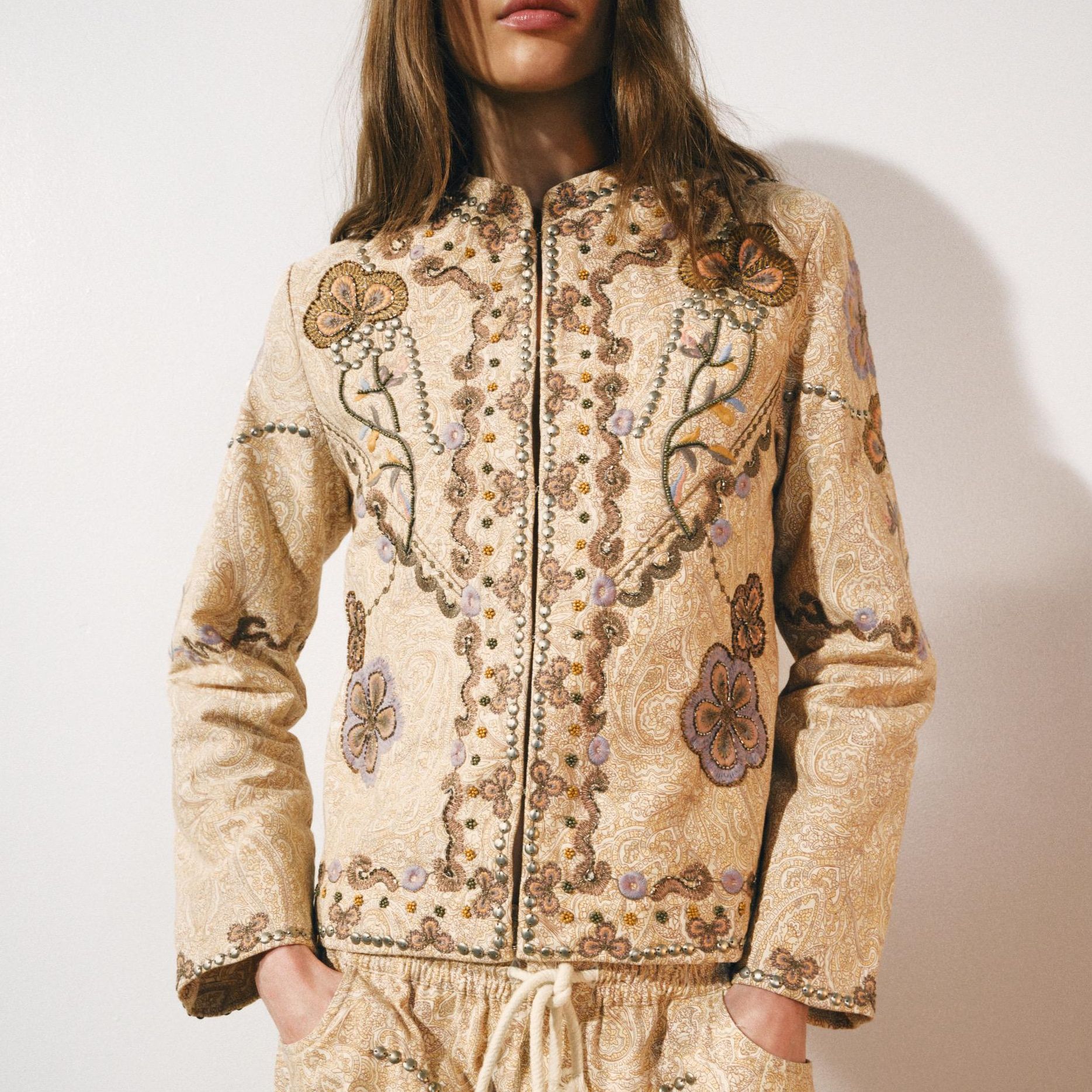 Zw Collection Embroidered Jacket - Multicoloured - Xs