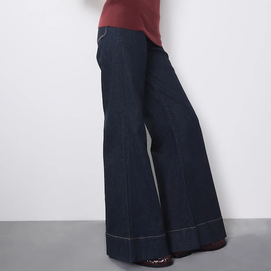 Next, High Rise Stretch Wide Leg Jeans