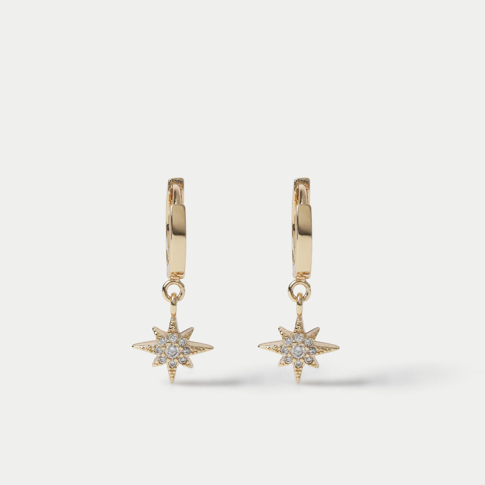 Cubic Zirconia Star Earrings