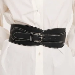 Mint Velvet, Black Leather Wide Waist Belt
