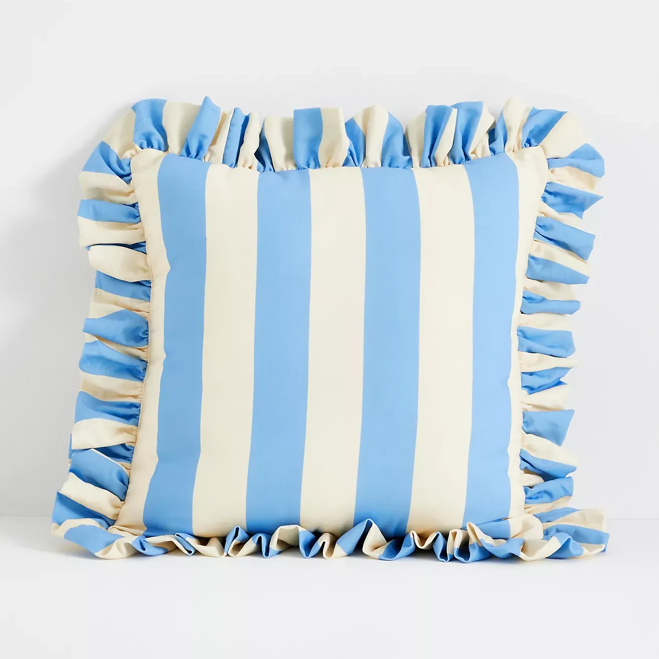Maeve by Anthropologie Striped Ruffle Indoor/outdoor Pillow