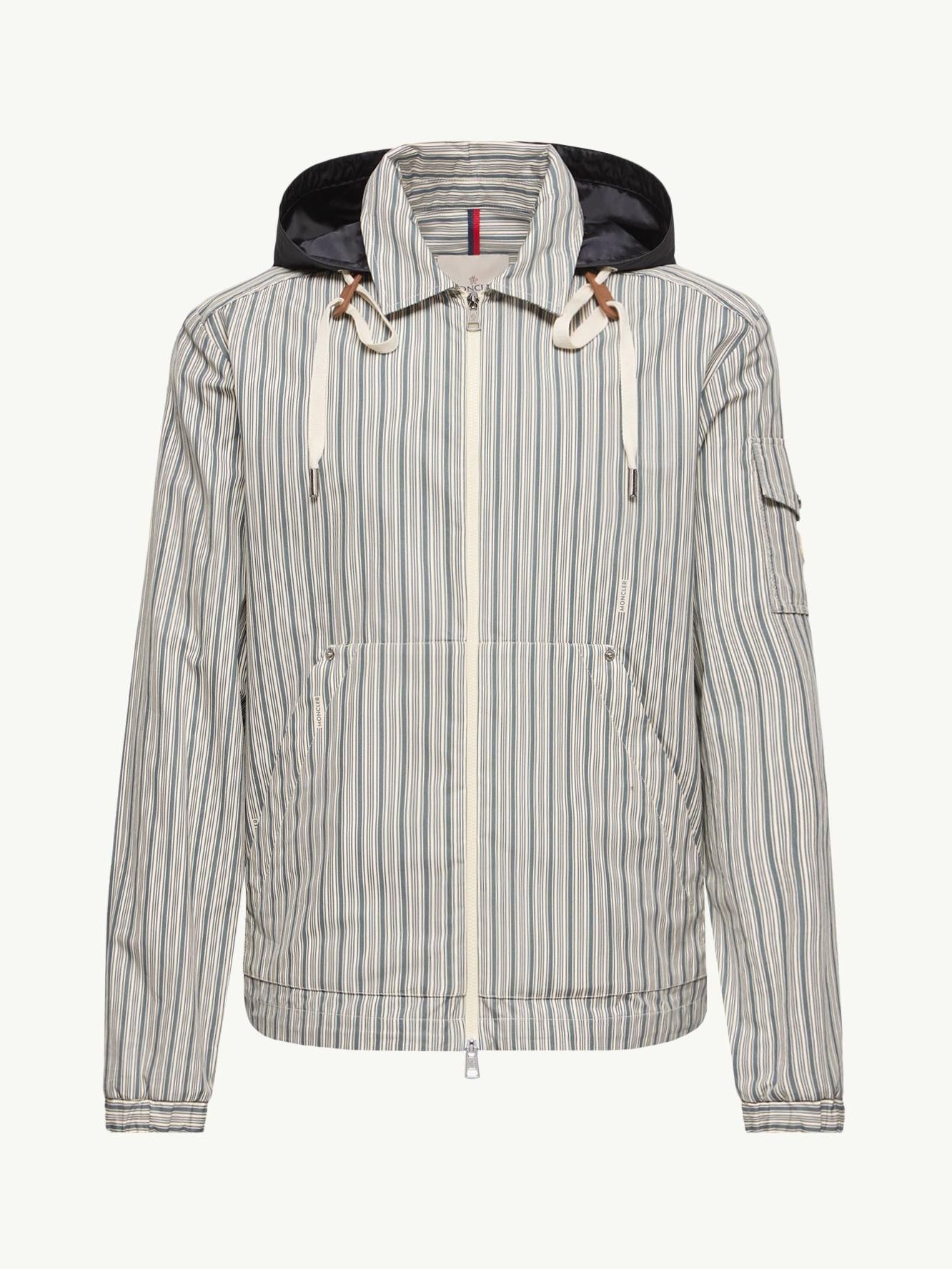 Havas Striped Poplin Shirt Jacket Size: 2