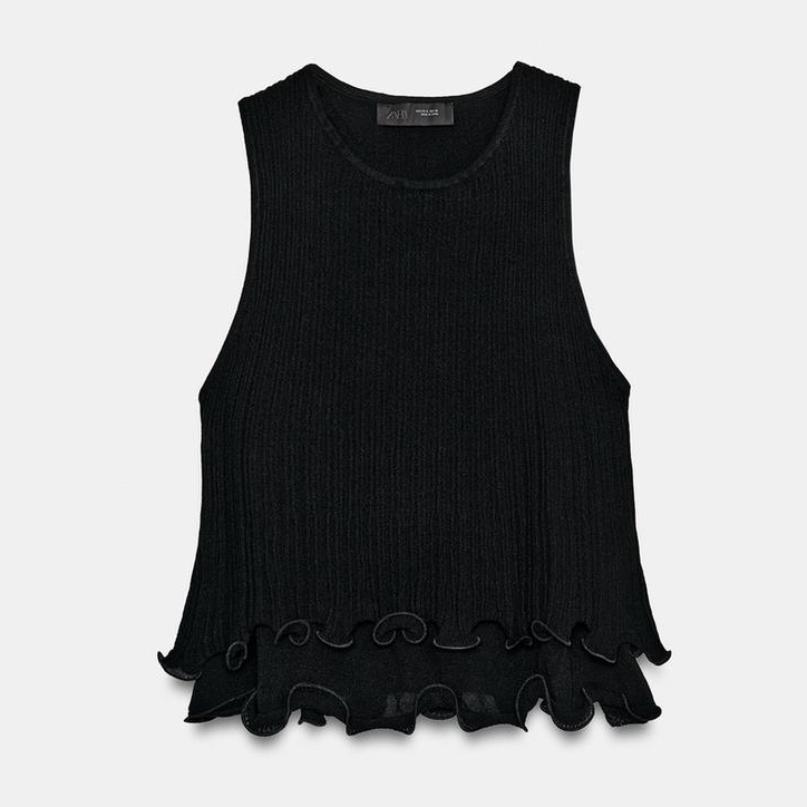 Zara, Black Knit Top