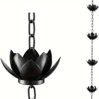 Lotus Rainwater Downpipe Chain, Downpipe Alternative, Splitter Cup, Outdoor Decoration