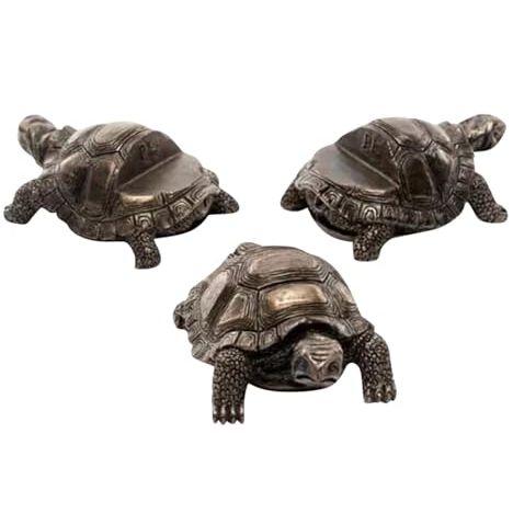 Dtsfhtdal 3pcs Cute Animal Shaped Resin Pot Feet Set, Decorative Rabbit Dog Frog Turtle Plant Risers Flower Pot Base Support Elevators Ideal for Garden Outdoor Planters Home Decor (turtle)