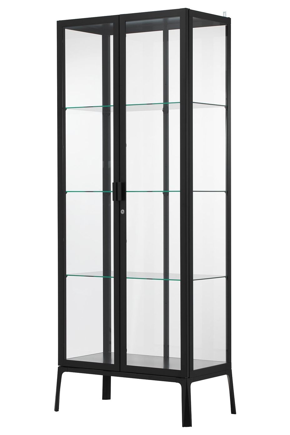 Milsbo Glass-Door Cabinet - Anthracite 28 3/4x68 7/8 "