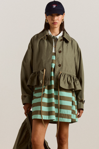 Multi-Wear Myrtle Trench in Khaki