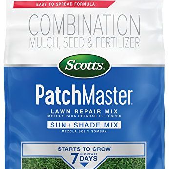Scotts Patchmaster Lawn Repair Mix Sun + Shade Mix, Combination Grass Seed, Fertilizer, and Mulch, 4.75 Lbs.