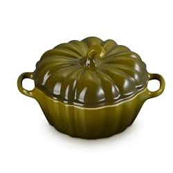 Le Creuset Stoneware Pumpkin Mini Cocotte, 12 Oz., Olive
