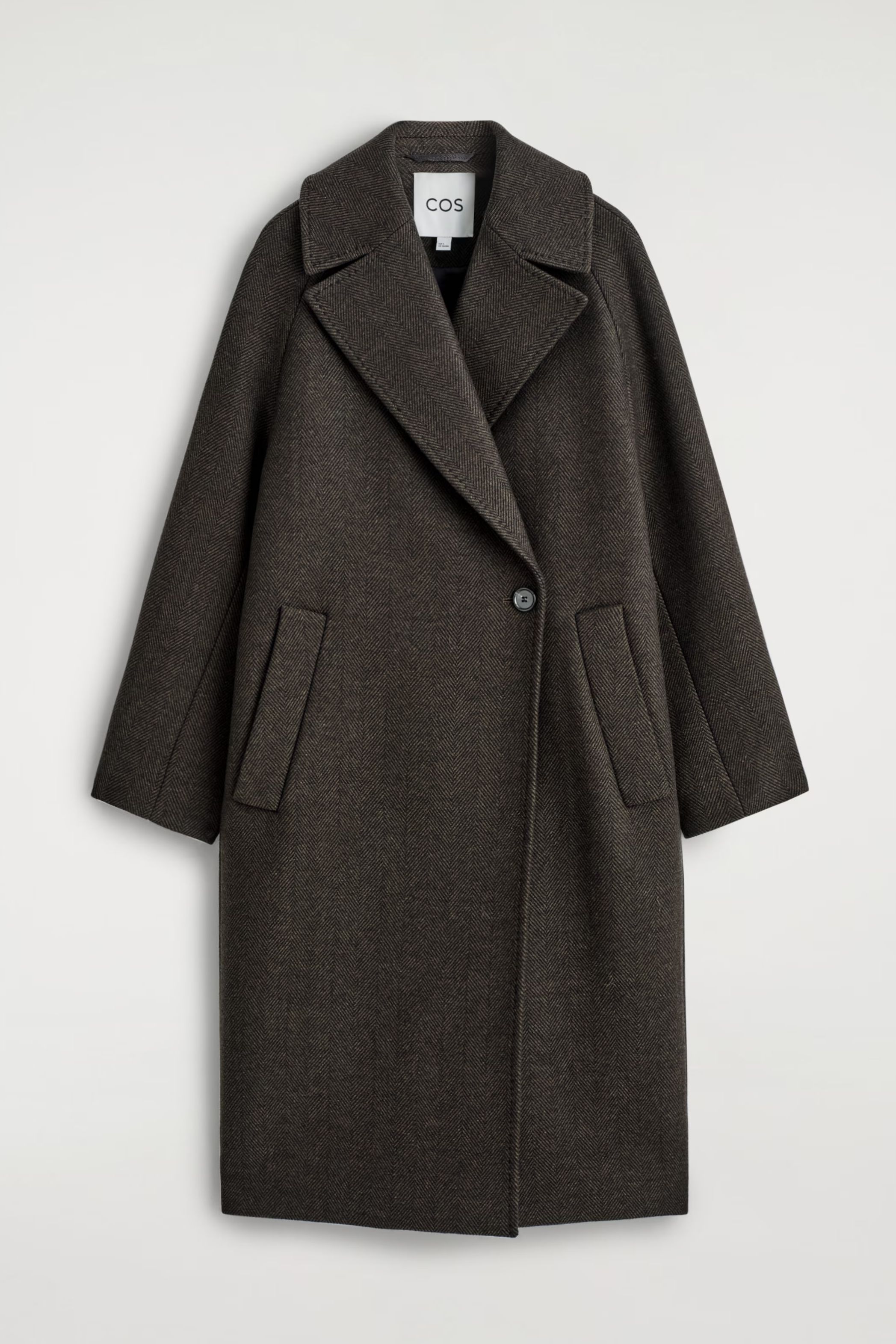 Cos Oversized Double-Breasted Wool Long Coat