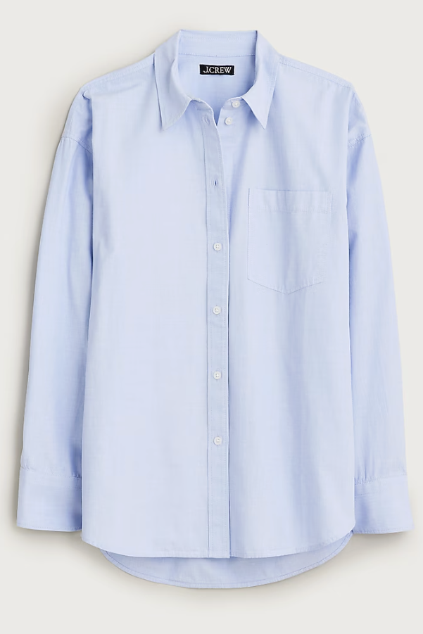 J.Crew, &amp;Eacute;tienne Oversized Shirt in Lightweight Oxford