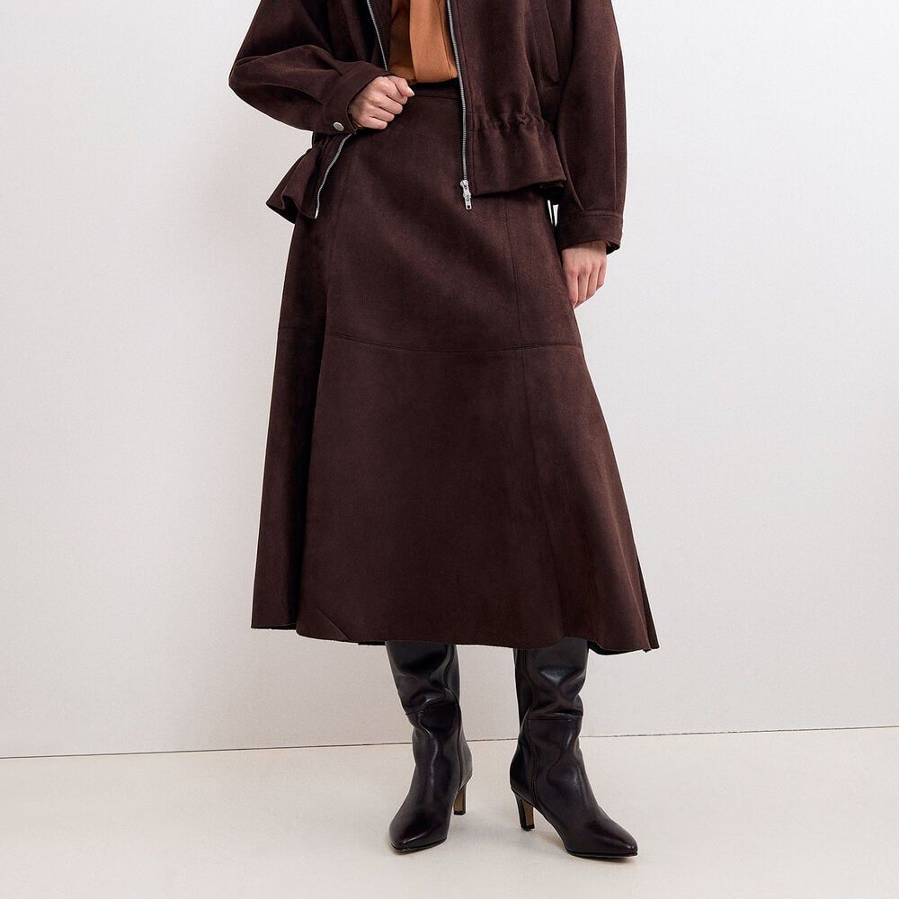 Jessie Faux Suede A-Line Skirt