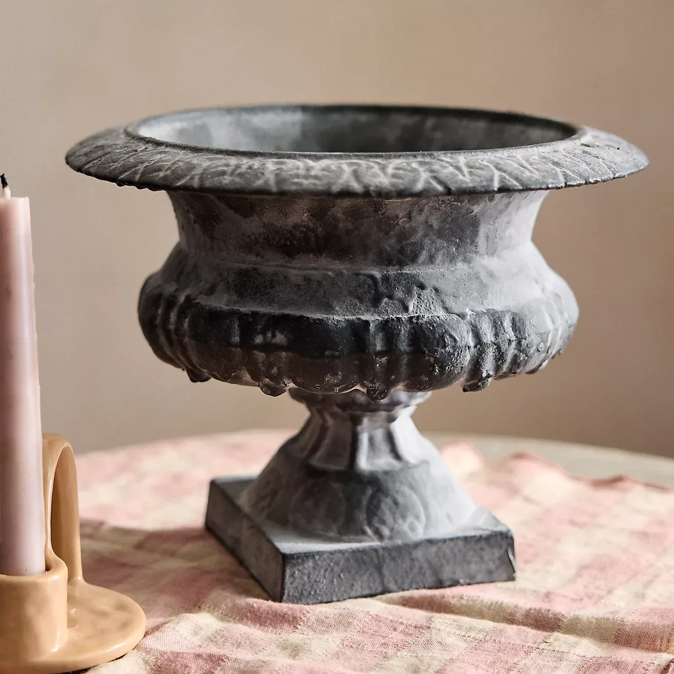 Low Cast Iron Urn Planter