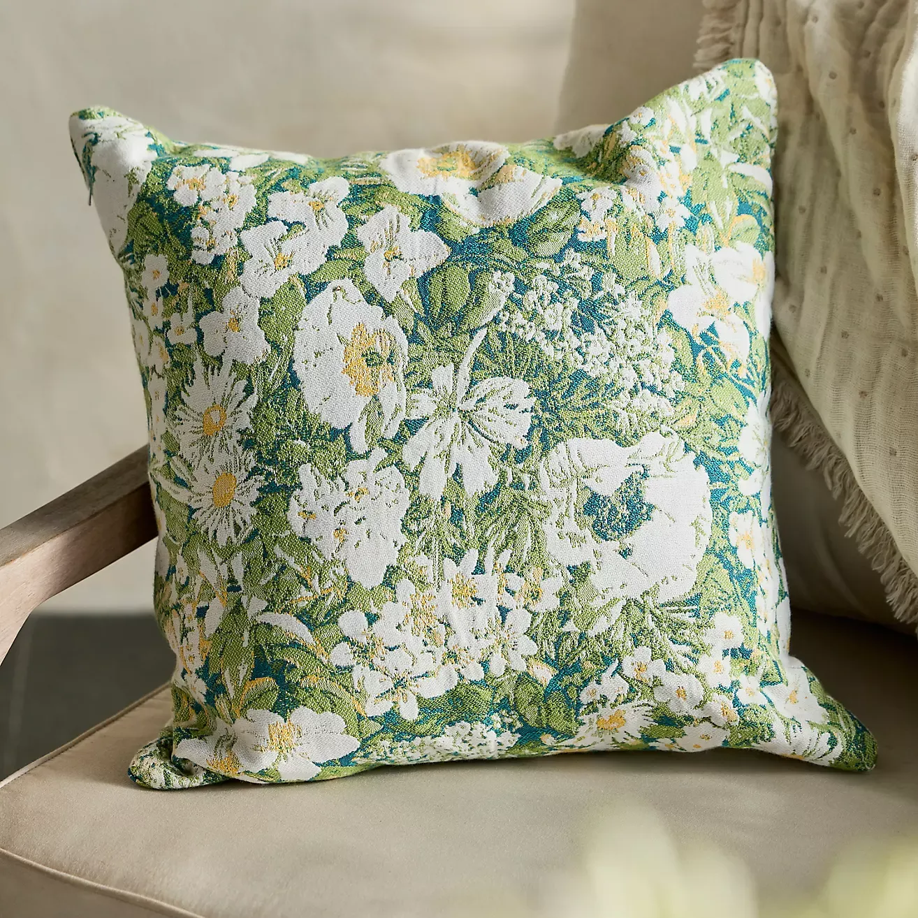 Sunbrella&amp;reg; Peony Field Outdoor Pillow