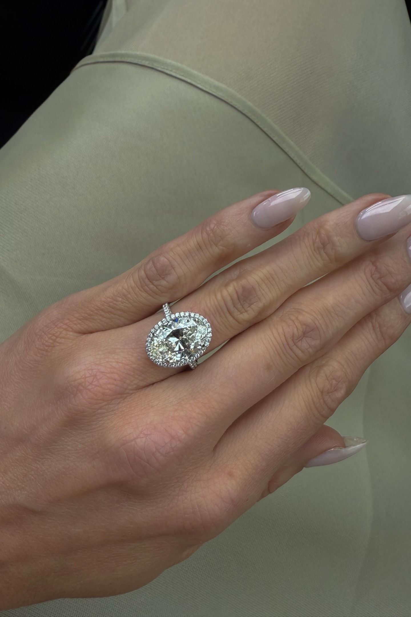 Elsa Hosk's engagement nails.