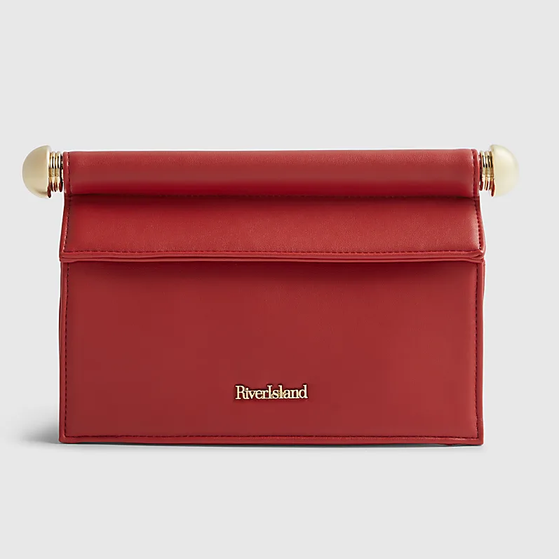 River Island, Red Clutch Bag