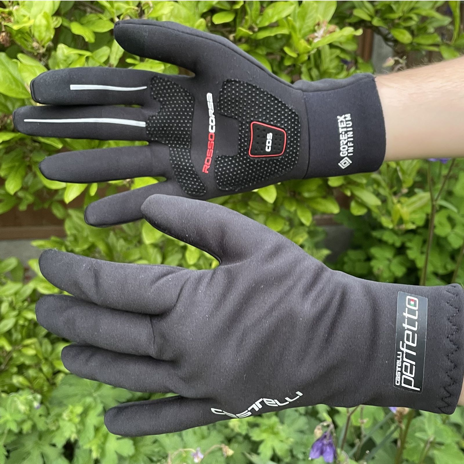 Castelli Women&#039;s Perfetto ROS Gloves worn by a women