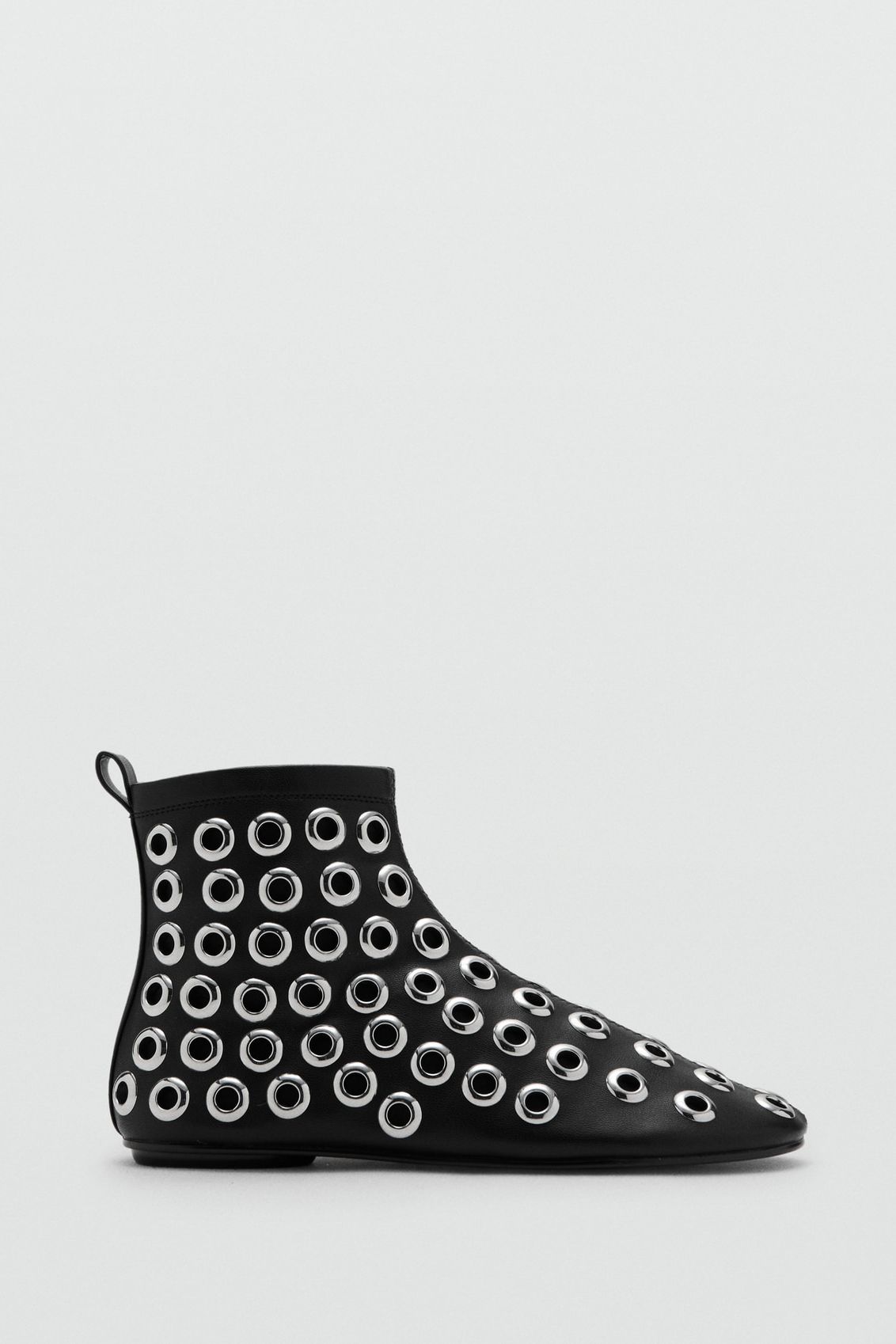 Faux-Leather Ankle Boots With Eyelets - Women | Mango Usa