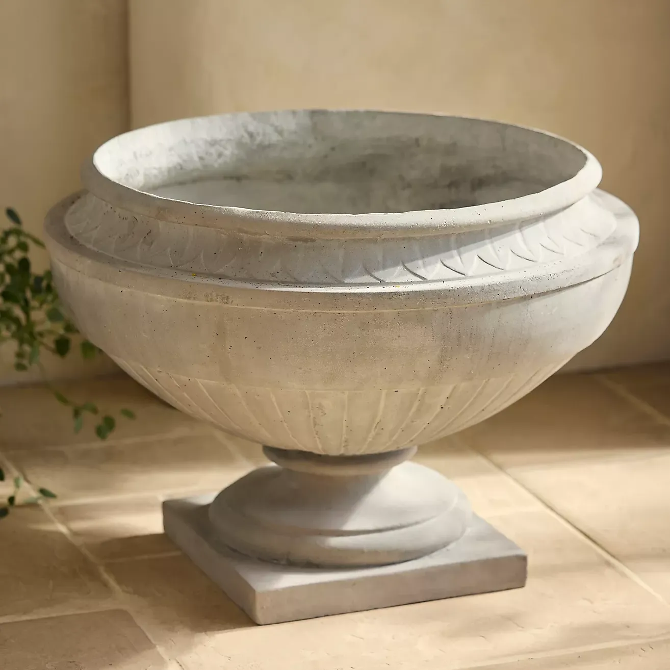 Washed Stone Urn Planter