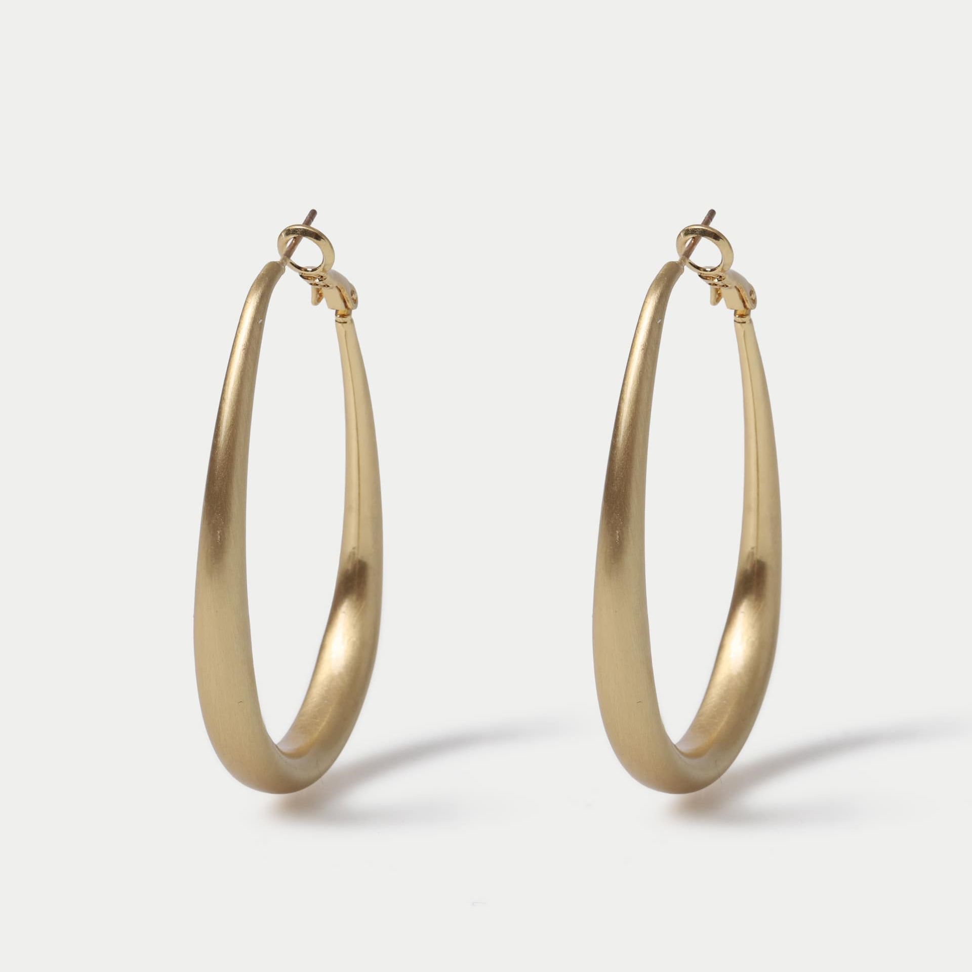 Autograph Brushed Hoop Earrings
