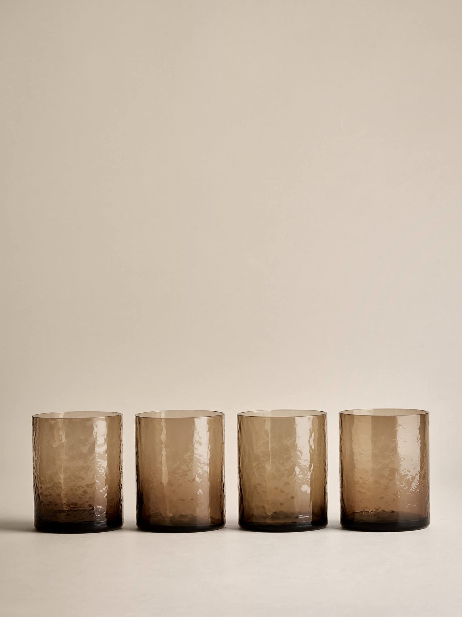 Set of 4 Hammered Tumblers