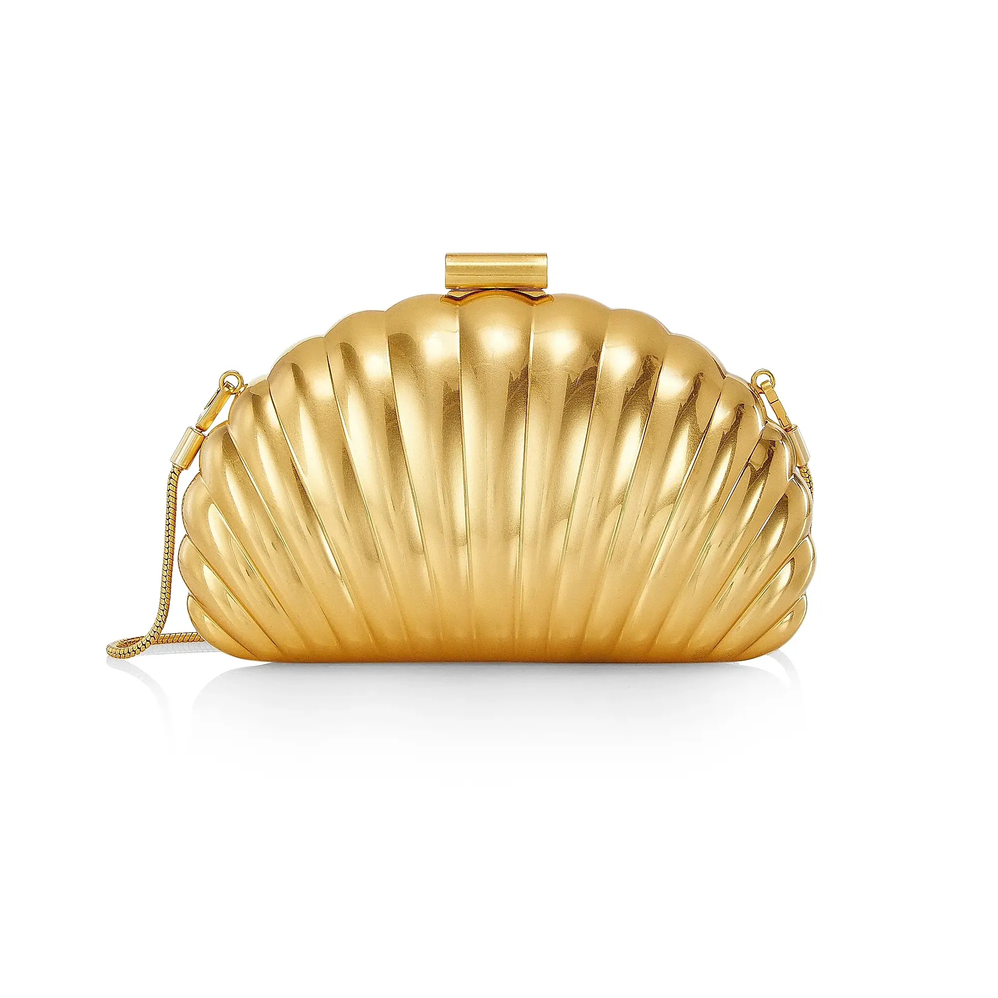 Monet Metallic Shell Clutch