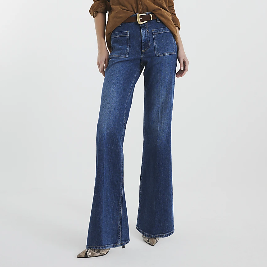 River Island high waisted, flared jeans