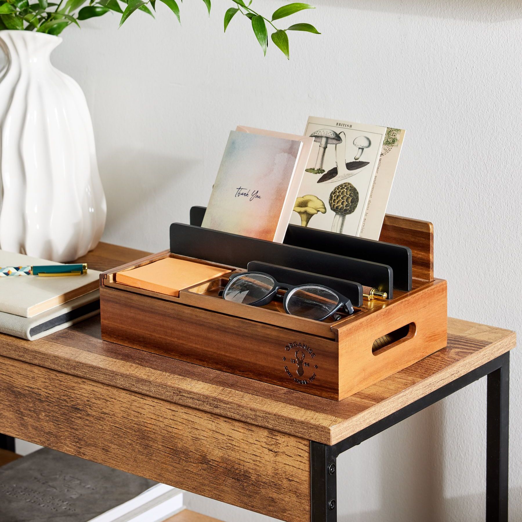 Brown Bronx Desk Tidy Unit