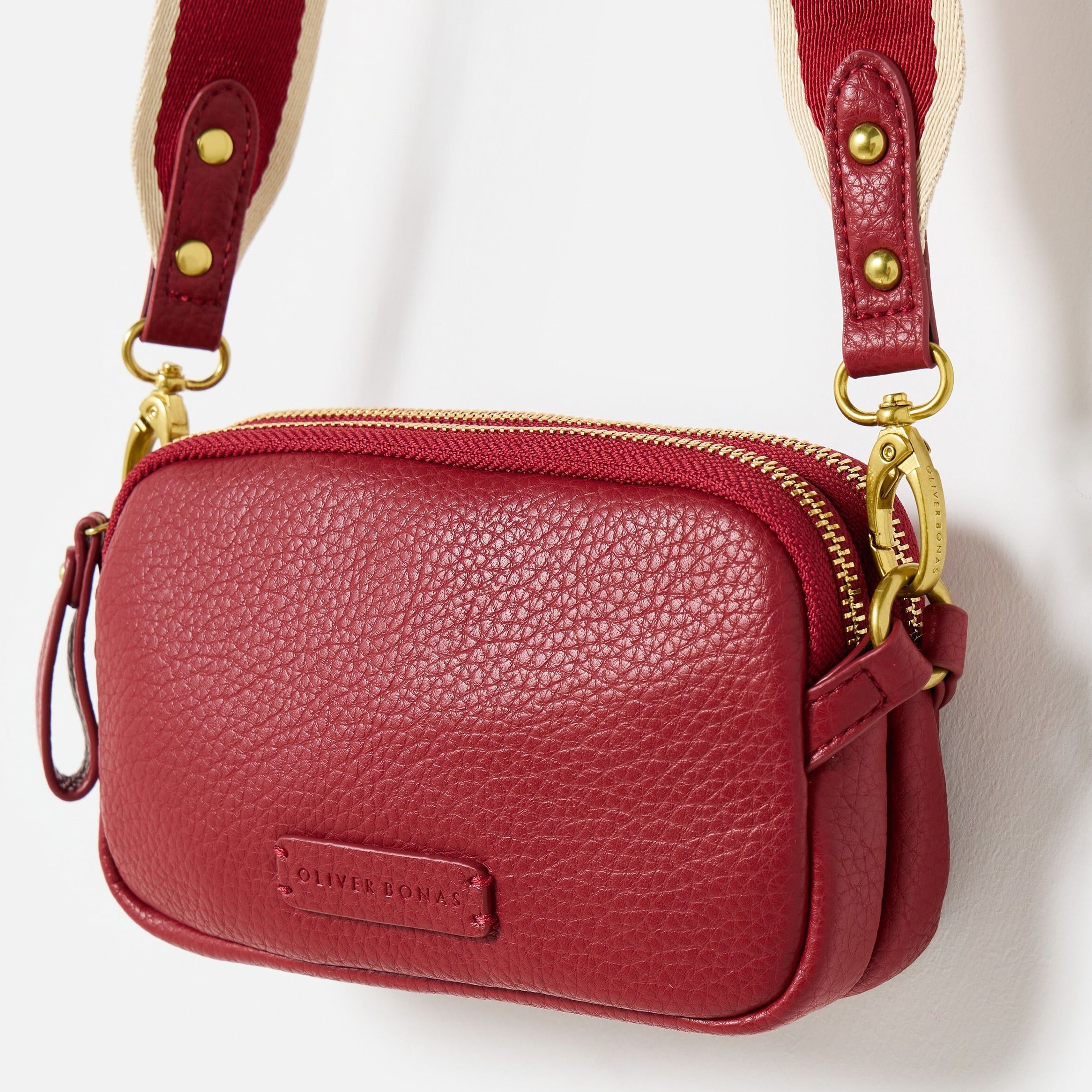 Naha Cherry Red Crossbody Bag | Oliver Bonas