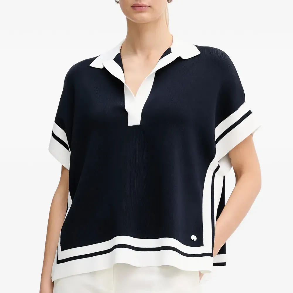 Joseph Ribkoff Collared Striped Top | 42