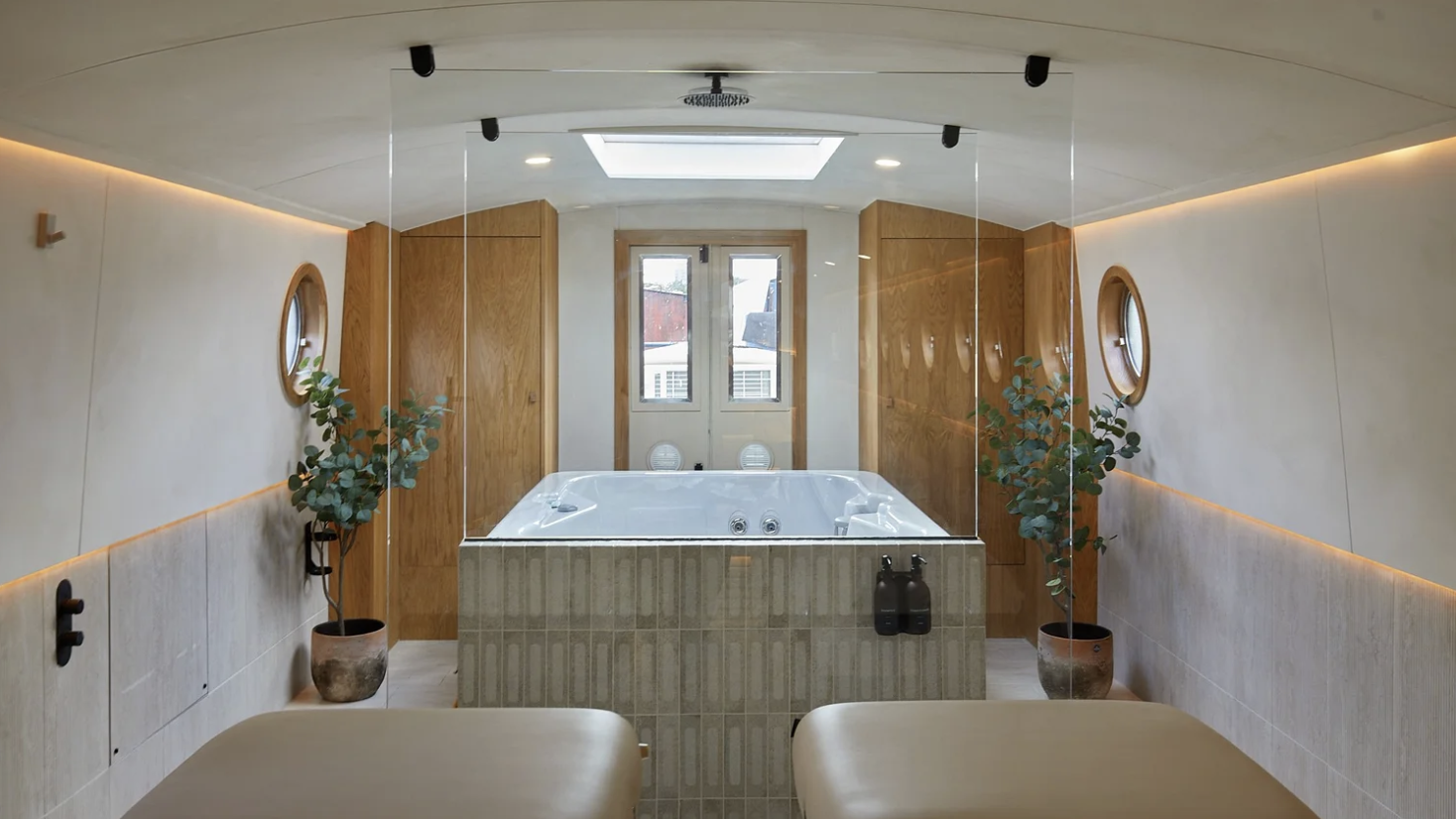 an image of the interior showing the hot tub