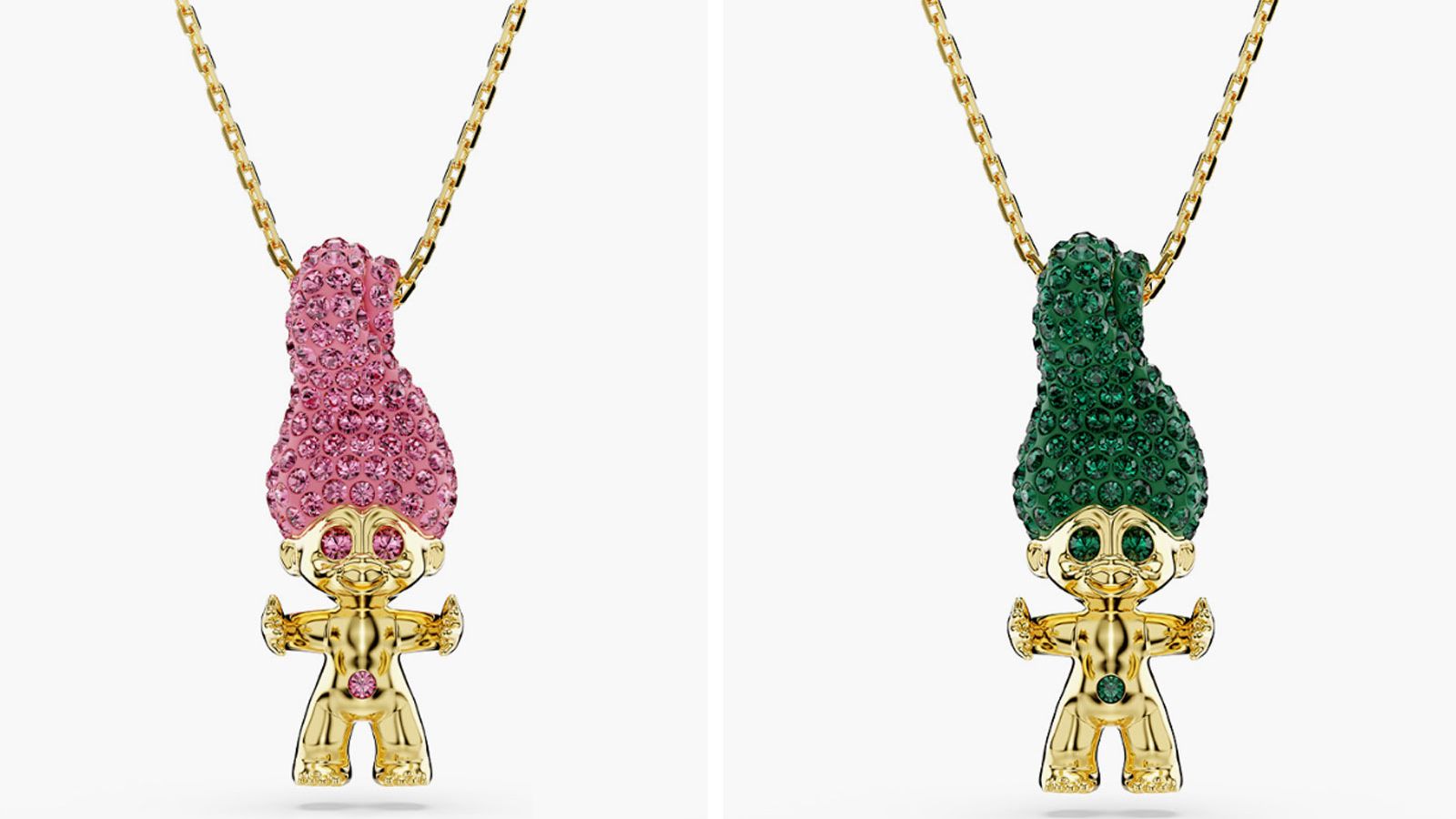 関税込◆国内完売品【SWAROVSKI】Good Luck Trolls キーリング Good Luck Trolls key ring, Troll, Green, Gold-tone plated