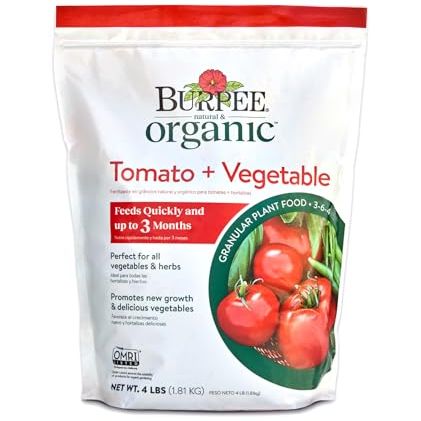 Burpee Organic Tomato &amp;amp; Vegetable Granular Plant Food, 4 Lb