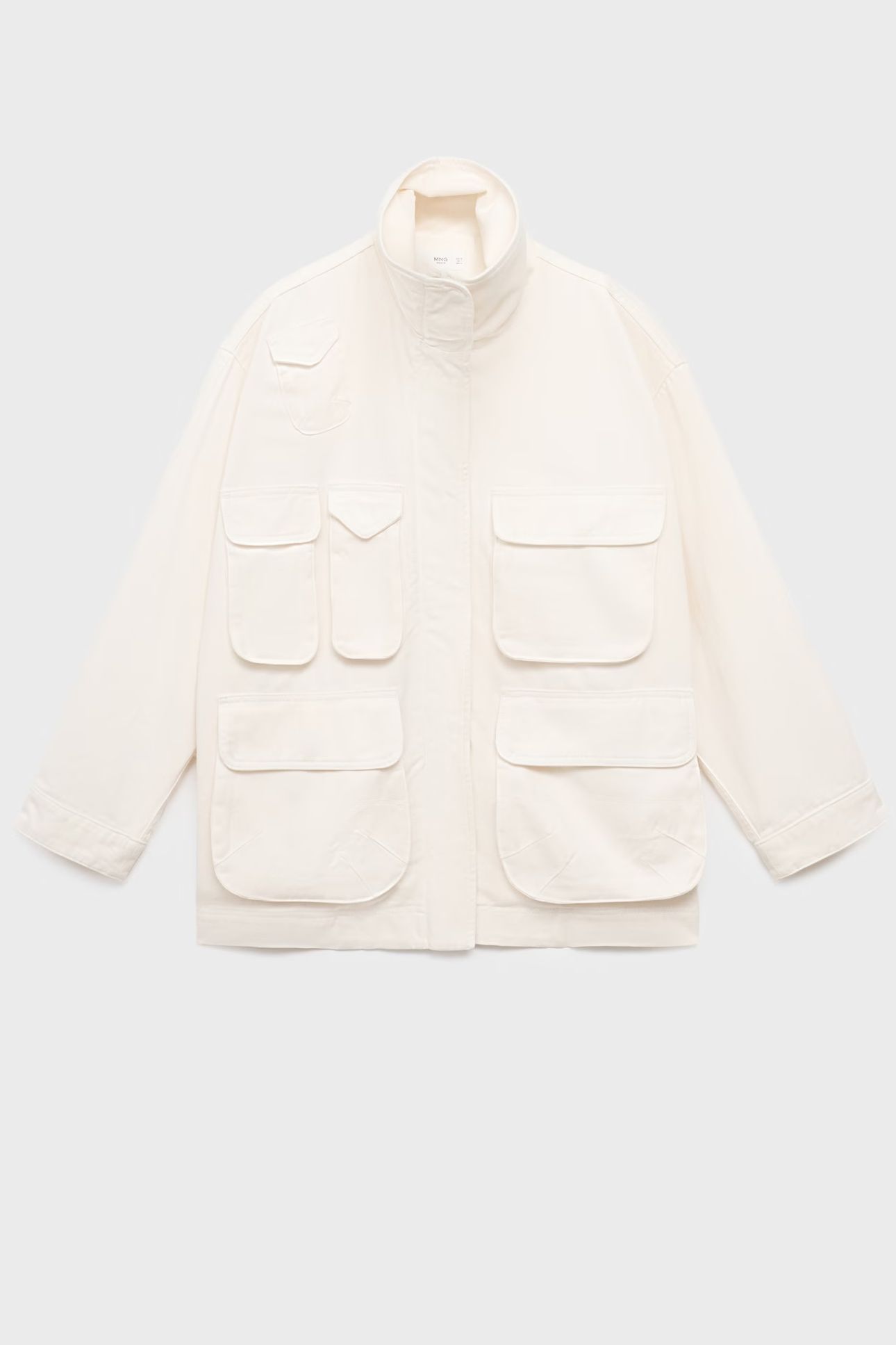 Mango Oversized Denim Barn Jacket with Pockets