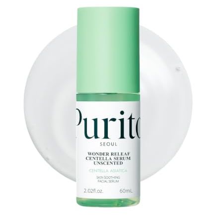 Purito Centella Unscented Serum, Korean Centella, for All Skin Types, Ampoule, Soothing, Calming, Facial Serum for Face, Vegan &amp;amp; Cruelty-Free, Korean Skin Care, 60ml 2fl.oz