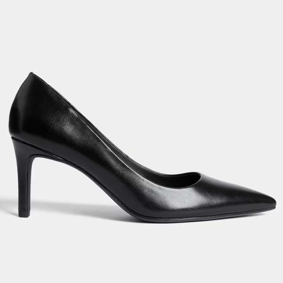 M&amp;amp;S, Mid Heel Pointed Court Shoes