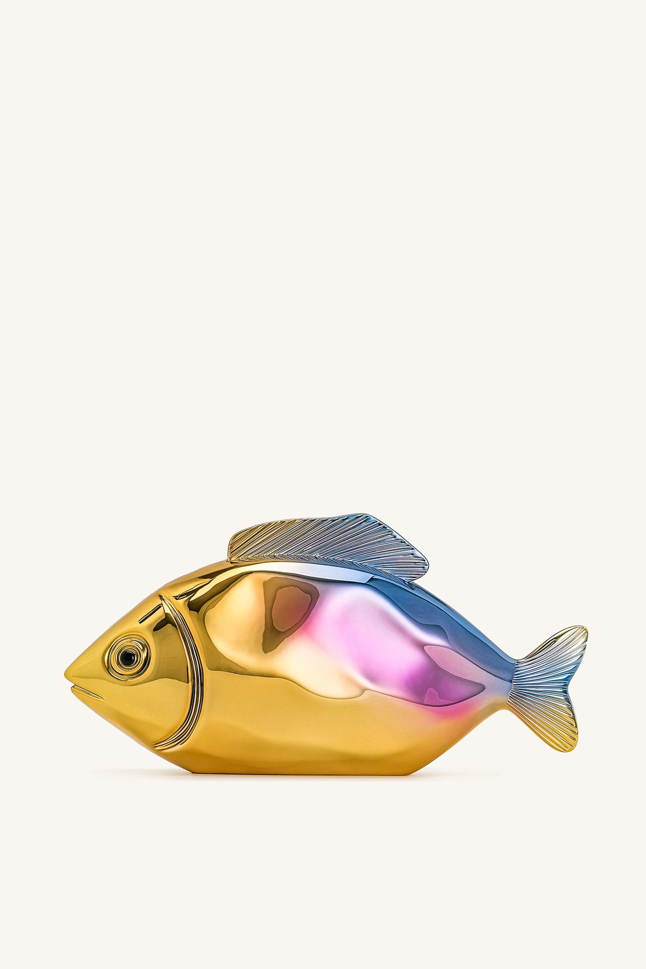 Fish Shaped Clutch - Gold/blue