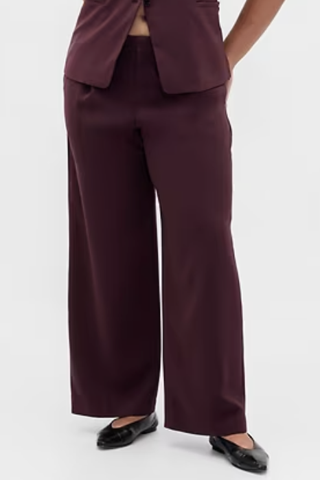 Gap, 365 Low Rise Pleated Wide-Leg Trousers