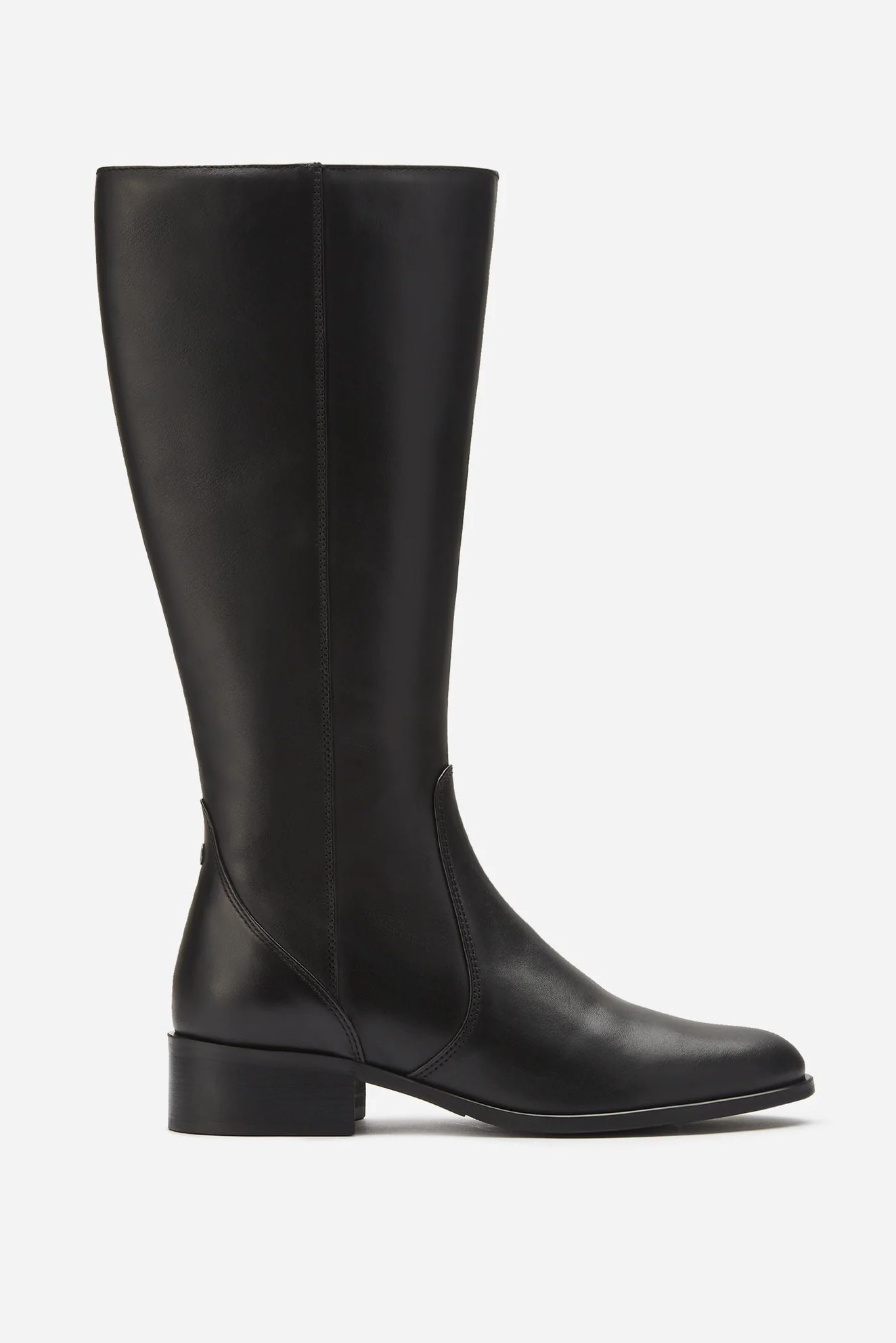Duo Boots Haltham Standard Shaft Knee-High Boots in Black Leather