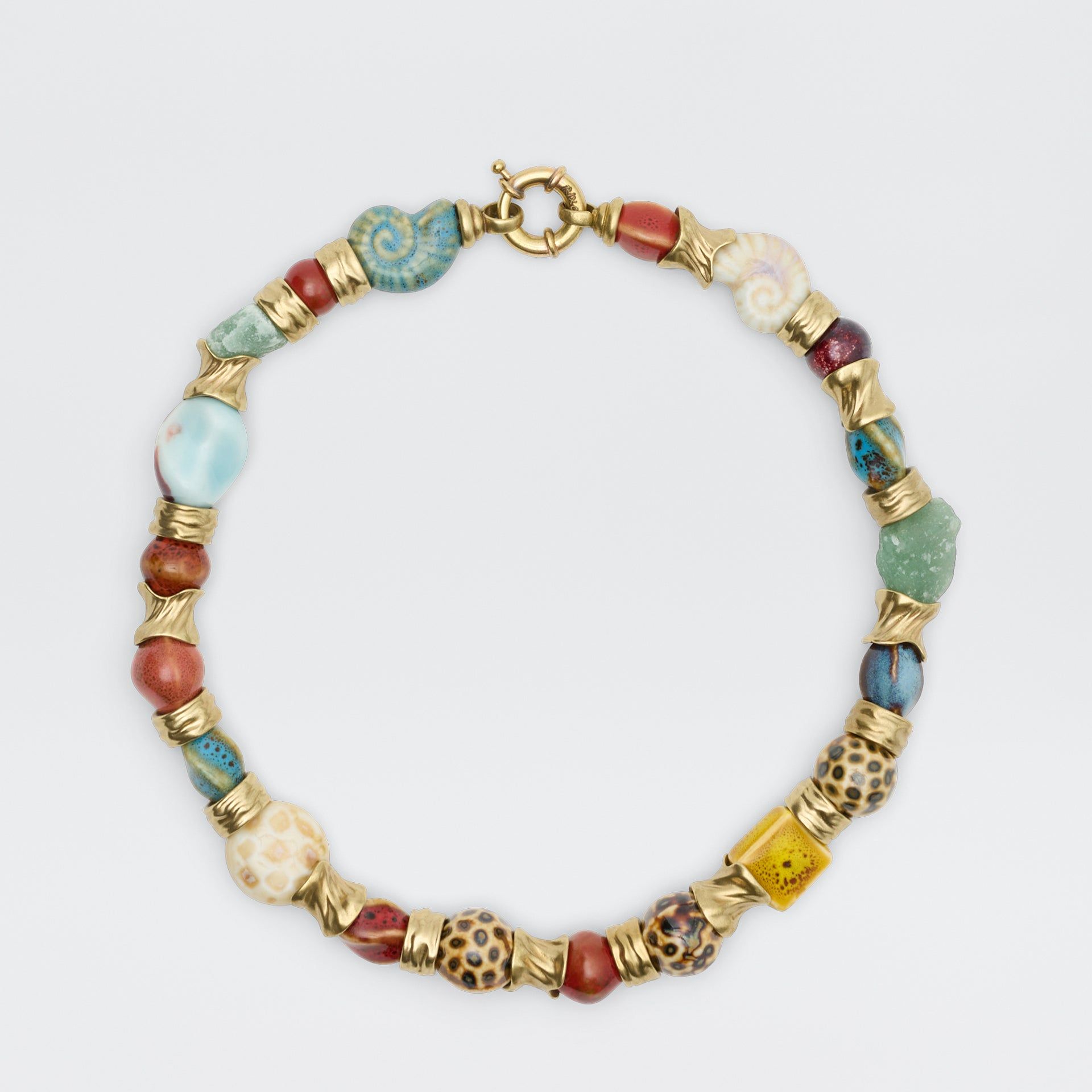 Maxina Necklace With Semi-Precious Stones in Black Multi