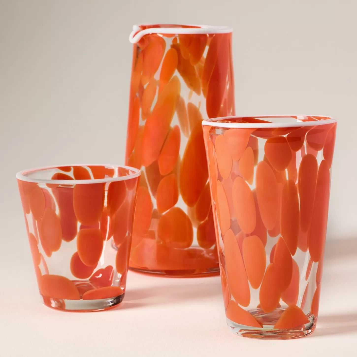 Anthropologie, Dapple Dot Hand-Blown Carafe