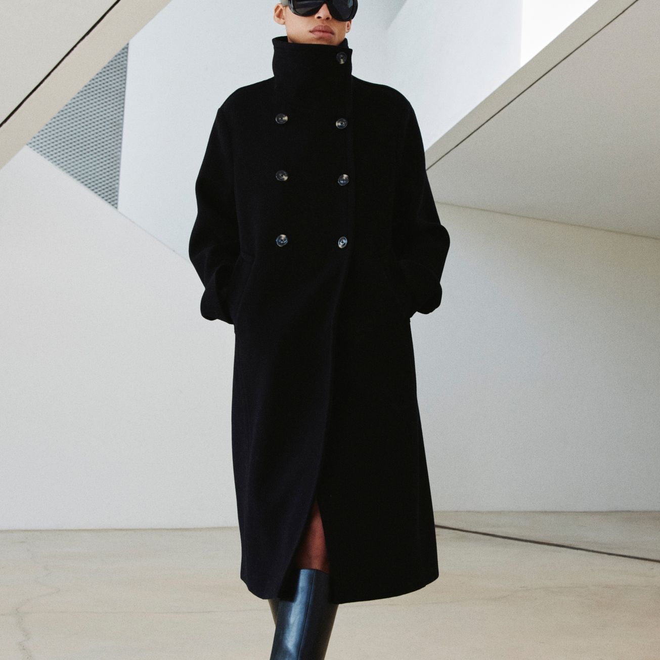 Wool-Blend Funnel-Neck Coat - Women | Mango United Kingdom