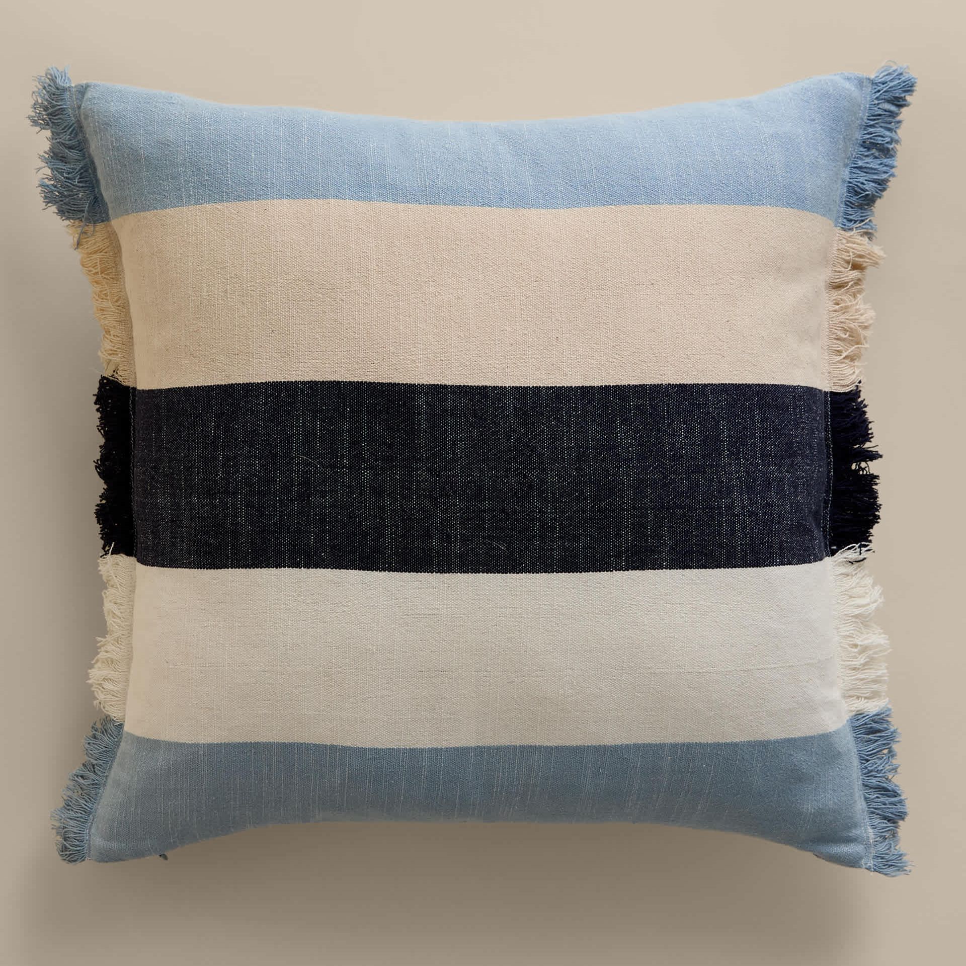 Pure Cotton Woven Striped Outdoor Cushion