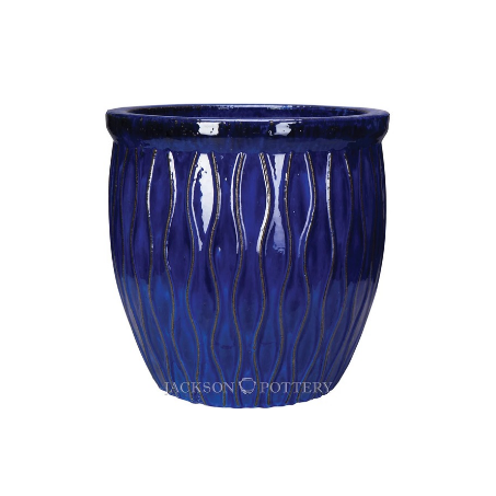 Blue Blazed Ceramic Planter